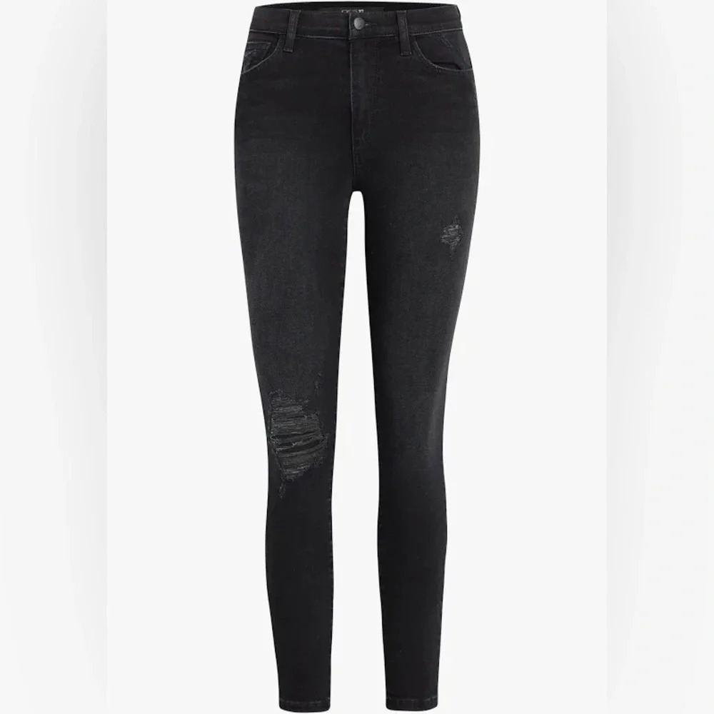 Joe’s Jeans Honey High Rise Distressed Skinny Jeans Black Size 25